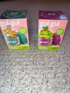 NIB Gui Gui Fruity Glow Slime Set of 2